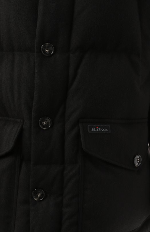 Кашемировый пуховик Kiton UW1912V0455F01 Чёрный  UW1912V0455F01 Фото 6