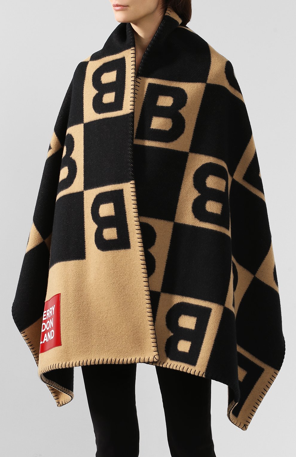 Накидка из смеси шерсти и кашемира BURBERRY, арт. 8019017, фото 3