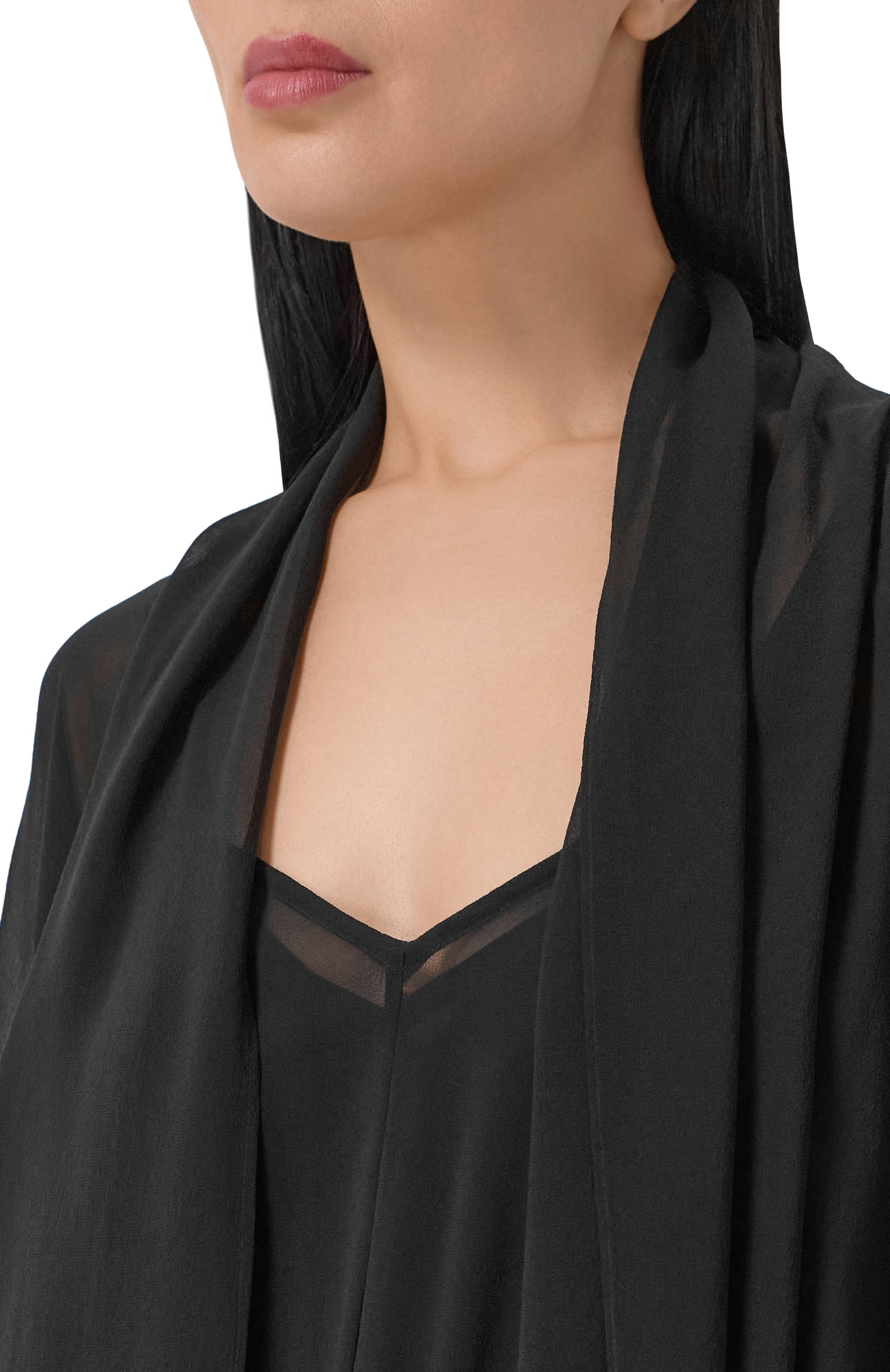 Шелковое платье ALBUS LUMEN черного цвета по цене 121000 руб., арт. AL.RT26.DRESS01_SET, фото 4 Шелковое платье ALBUS LUMEN, арт. AL.RT26.DRESS01_SET, фото 4