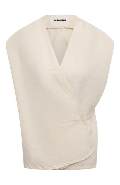Женский топ изо льна и хлопка JIL SANDER, арт. JSPU561406-WU330800
