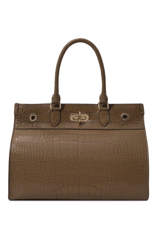 

Сумка из кожи аллигатора Ralph Lauren, Бежевый