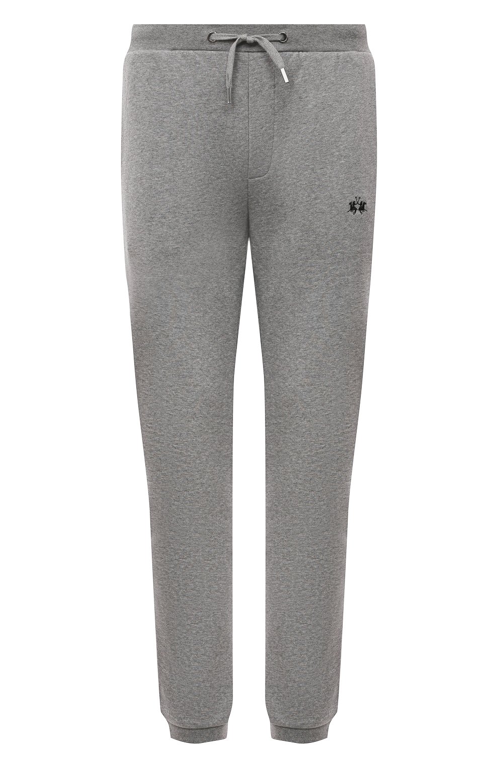 Хлопковые джоггеры LA MARTINA серого цвета по цене 14300 руб., арт. WMT026/FP548, фото 1 Хлопковые джоггеры LA MARTINA, арт. WMT026/FP548, фото 1