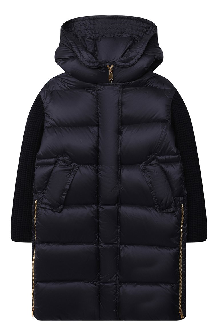 Детская пуховик katife MONCLER ENFANT темно-синего цвета, арт. G2-954-1C534-10-53048/4-6A | Фото 1 (Кросс-КТ: Зима; Девочки Кросс-КТ: Пуховик-верхняя одежда; Рукава: Длинные; Материал внешний: Синтетический материал; Материал сплава: Проставлено; Материал подклада: Синтетический материал; Драгоценные камни: Проставлено; Материал утеплителя: Пух и перо; Ростовка одежда: 4 года | 104 см, 5 лет | 110 см, 6 лет | 116 см)