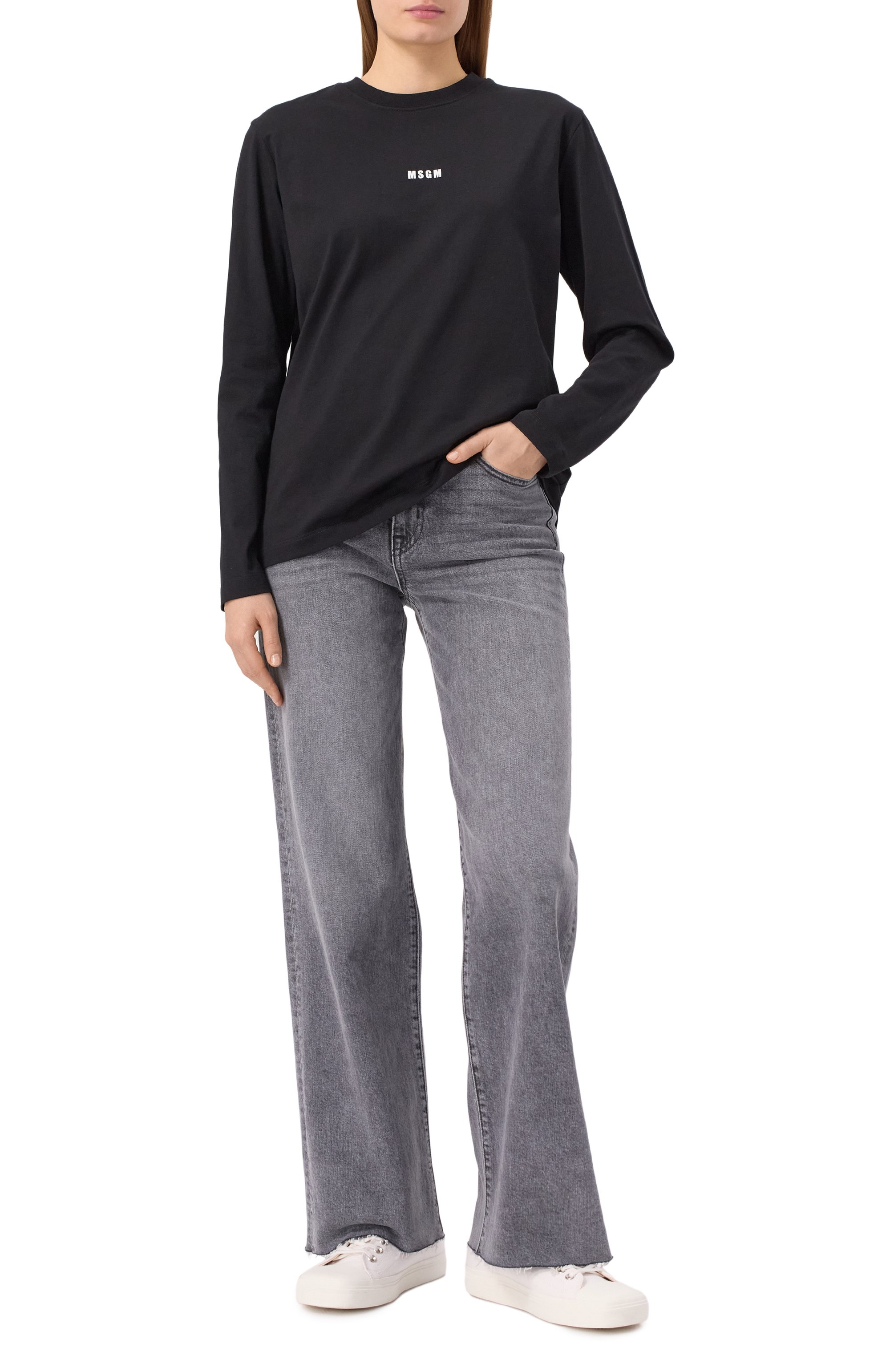 Хлопковый лонгслив MSGM, арт. 2000MDM501 200002, фото 2