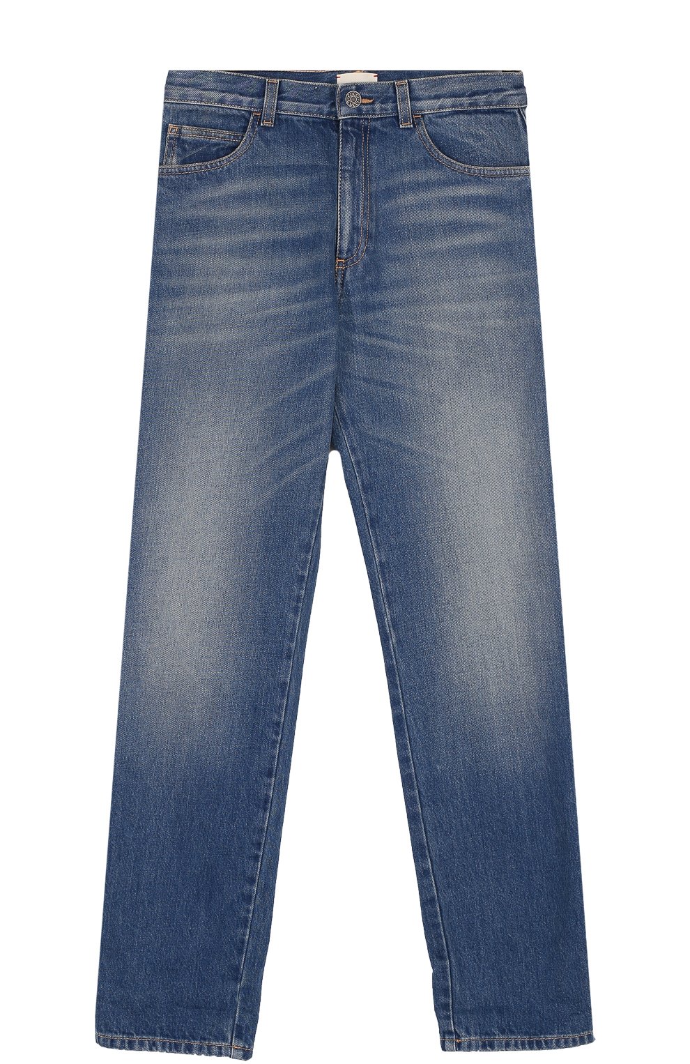 Джинсы прямого кроя с декоративными потертостями GUCCI, арт. 475630/XR615, фото 1
