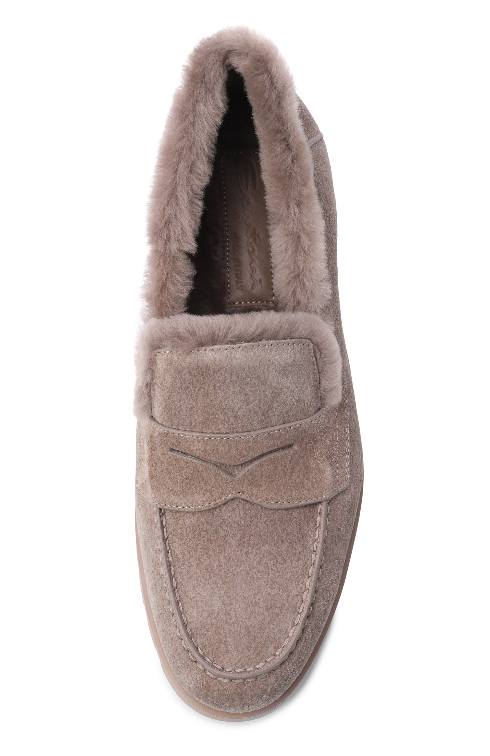 Замшевые пенни-лоферы SANTONI, арт. WUDG71132TGRAHFR, фото 6