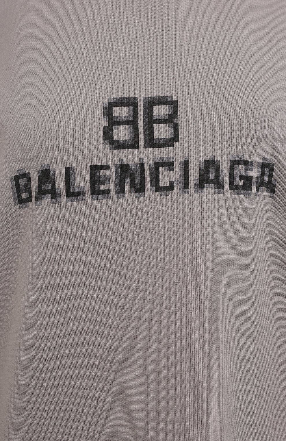 Хлопковое худи BALENCIAGA серого цвета по цене 92650 руб., арт. 661711/TKVF6, фото 5 Хлопковое худи BALENCIAGA, арт. 661711/TKVF6, фото 5