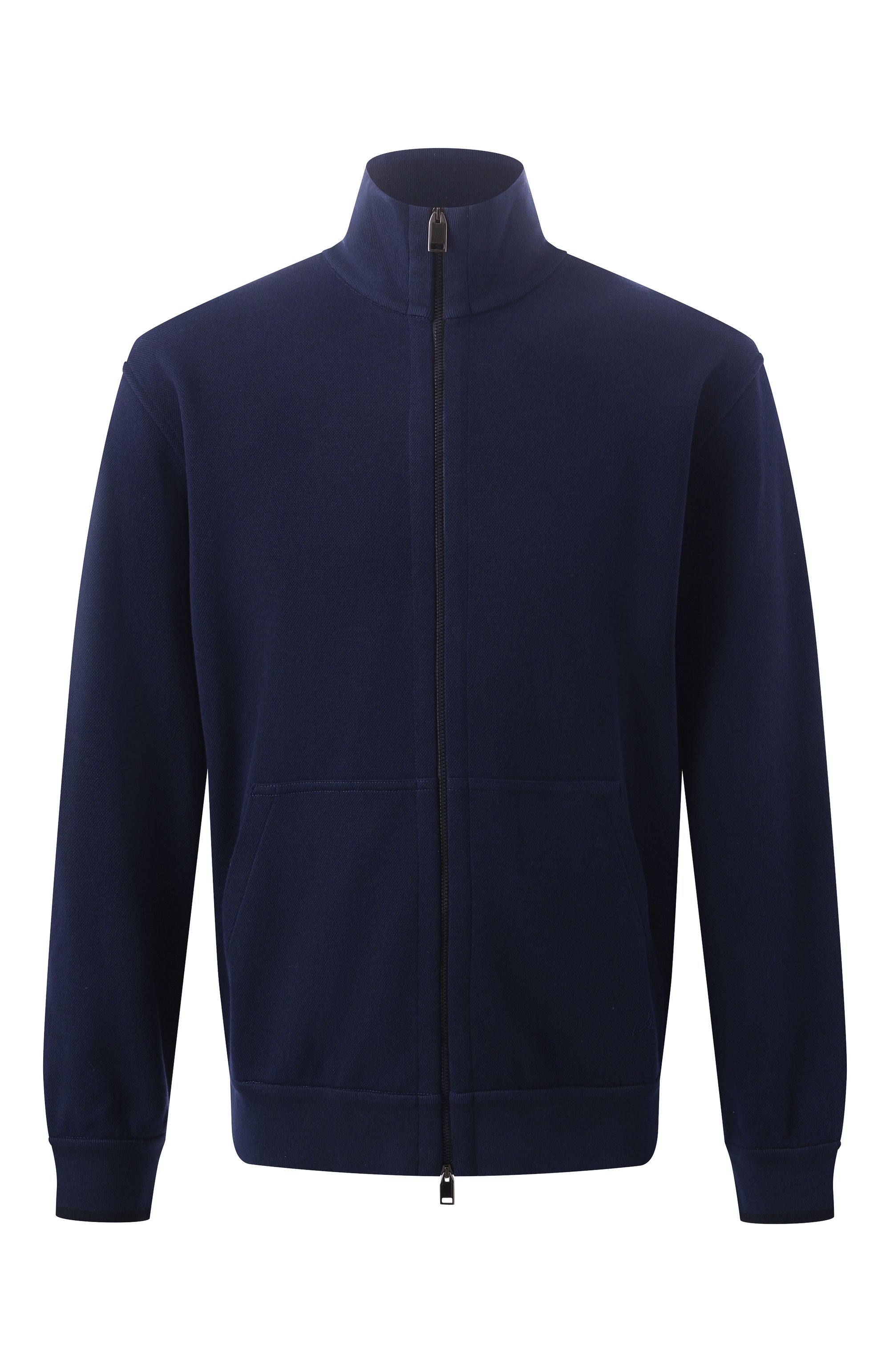 Хлопковая толстовка BRIONI темно-синего цвета по цене 121500 руб., арт. UJNU0L PA611, фото 1 Хлопковая толстовка BRIONI, арт. UJNU0L PA611, фото 1