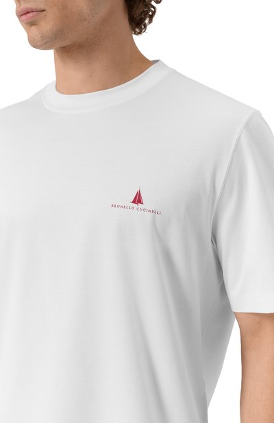 Хлопковая футболка BRUNELLO CUCINELLI, арт. M0B131362P, фото 5
