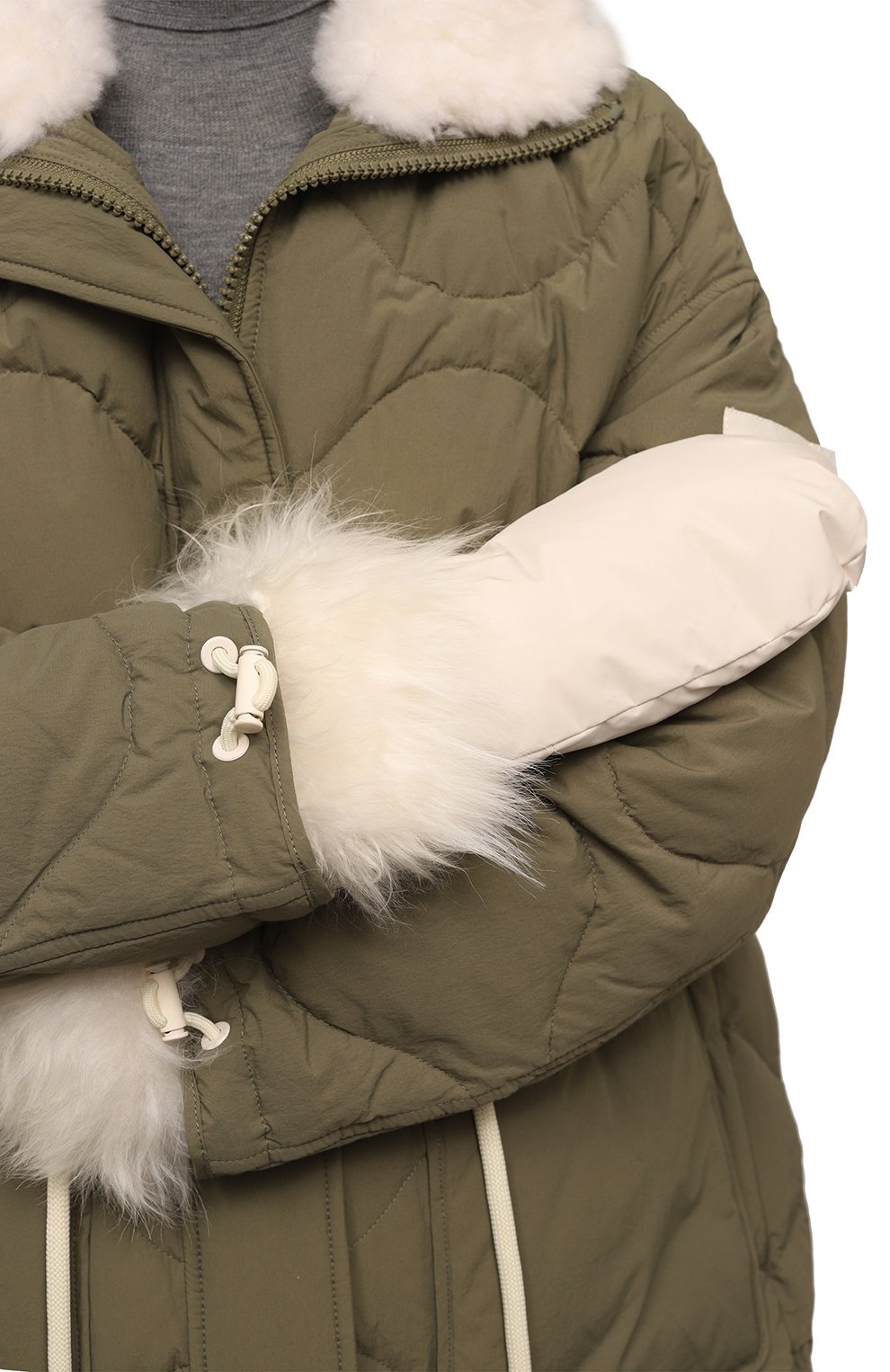 Пуховые варежки YVES SALOMON, арт. 24WAA006XXD0XW, фото 2