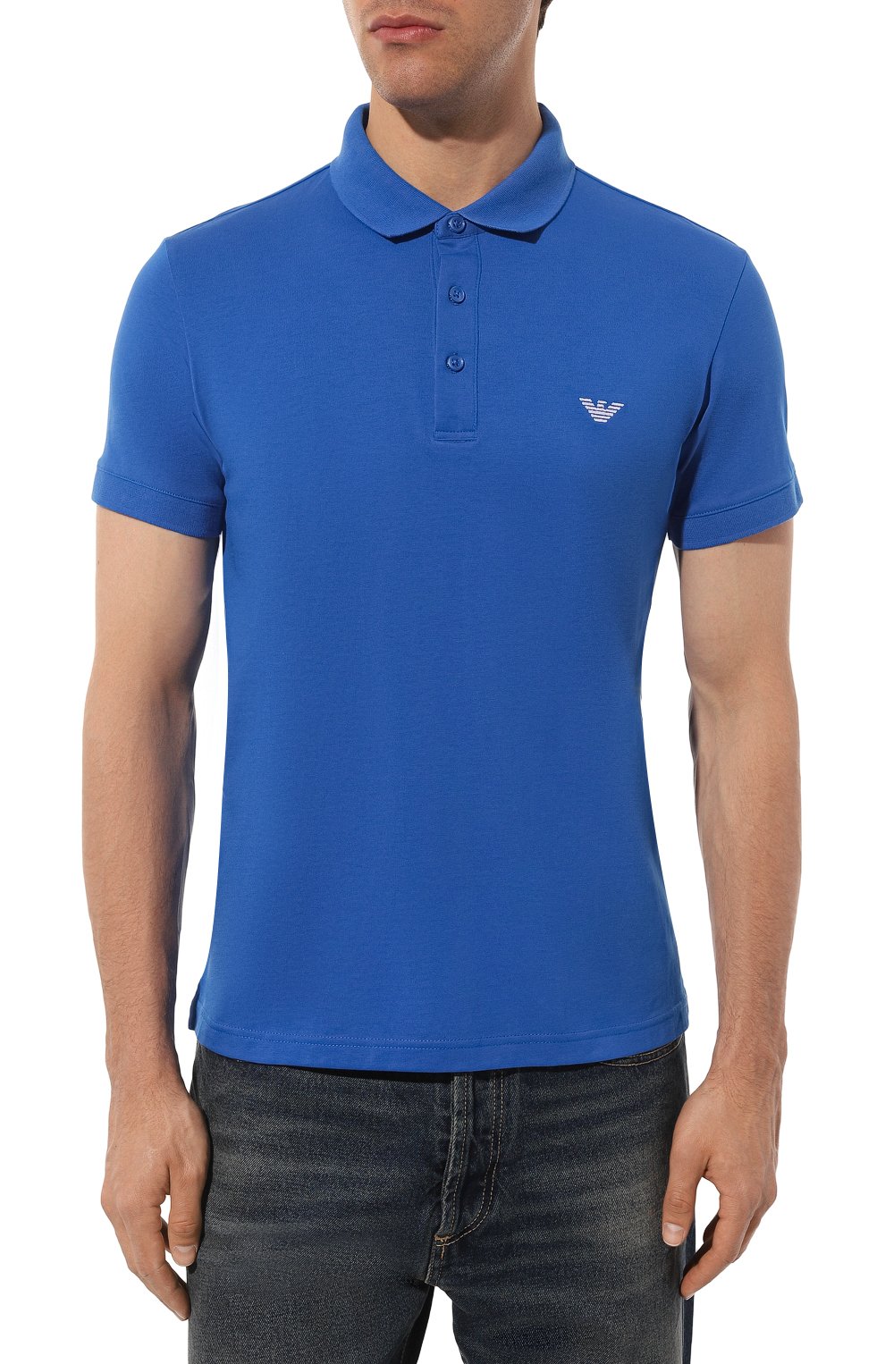 Хлопковое поло EMPORIO ARMANI, арт. 211804/4R482, фото 3