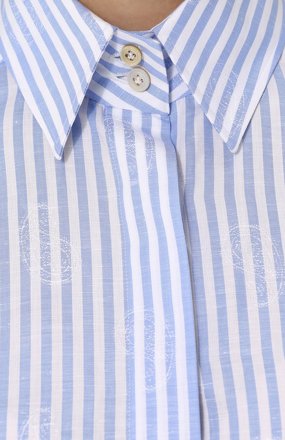 Рубашка из хлопка и льна KITON, арт. D40415H0635001002, фото 5