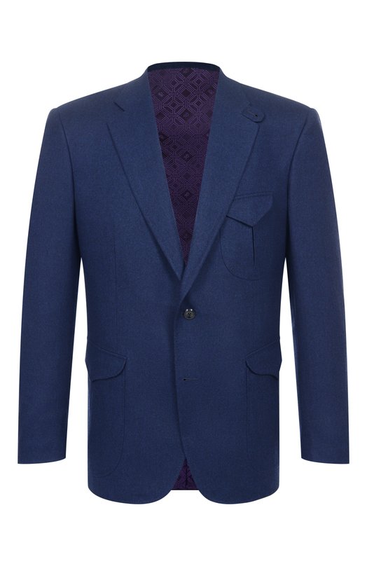 Шерстяной пиджак Stefano Ricci S1RF432SH3/W0002I Синий S1RF432SH3/W0002I