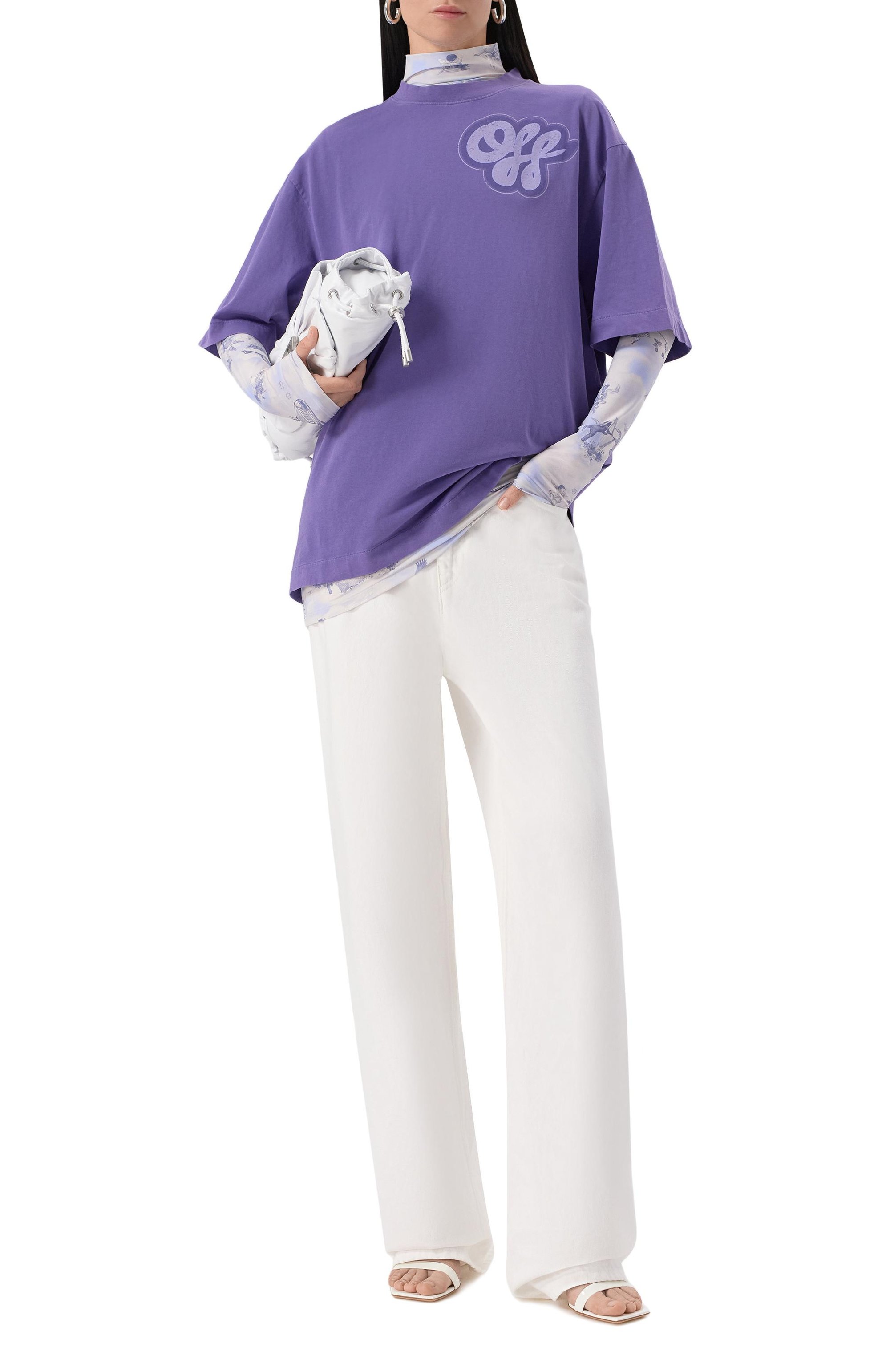 Хлопковая футболка OFF-WHITE, арт. 0WAA134S25JER0033749, фото 2