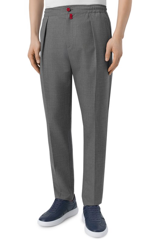 Шерстяные брюки Kiton UP1LACK03711 Серый  UP1LACK03711 Фото 3