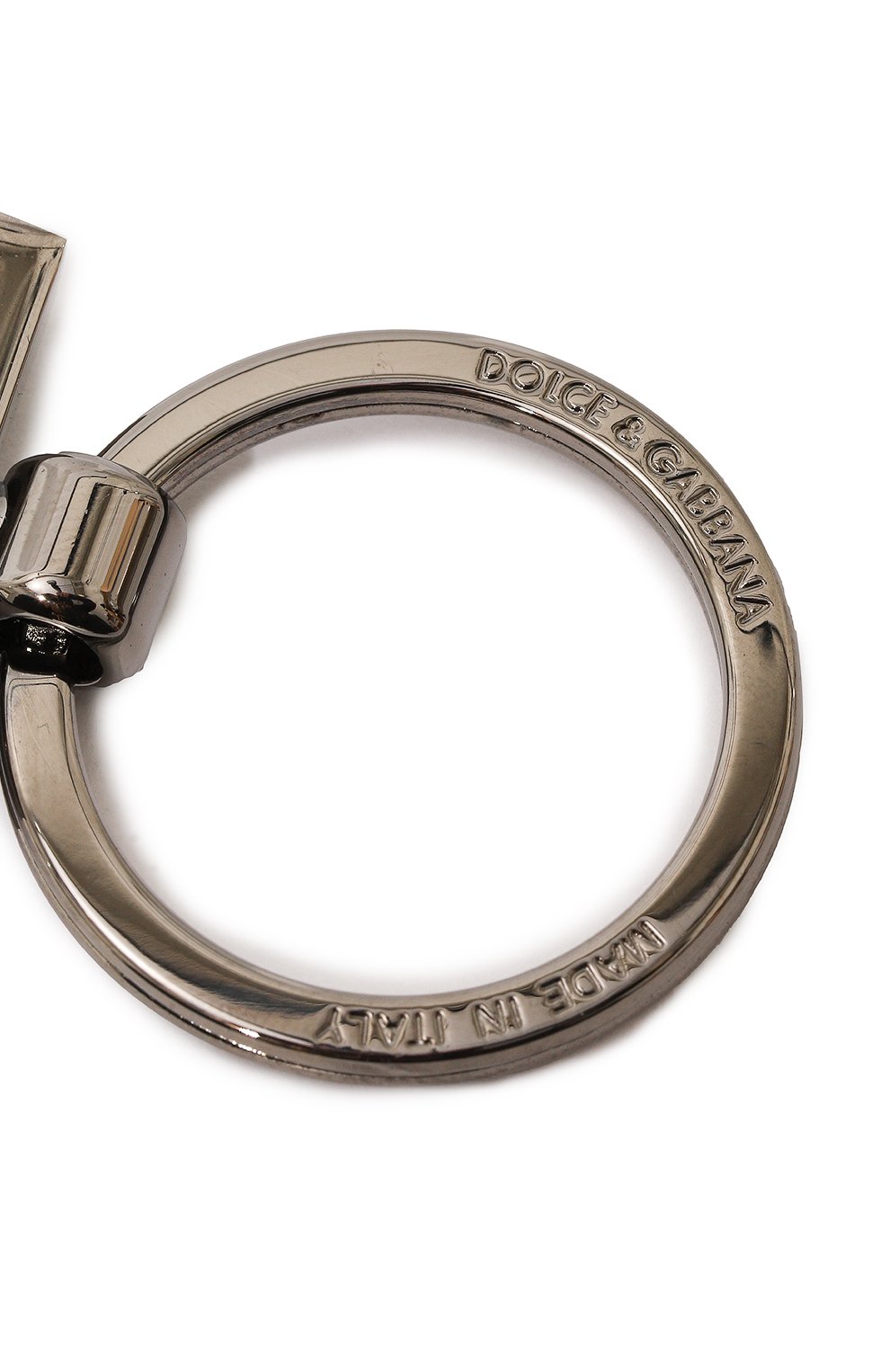 Кожаный брелок DOLCE & GABBANA темно-серого цвета по цене 23300 руб., арт. BP1371 AG219, фото 3 Кожаный брелок DOLCE & GABBANA, арт. BP1371 AG219, фото 3