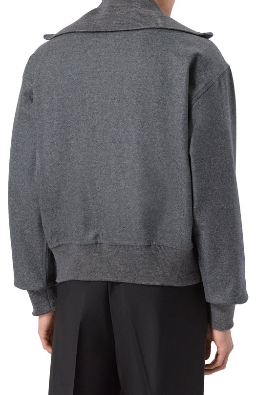 Шерстяной бомбер Jil Sander J61HG0003/J40045 Серый  J61HG0003/J40045 Фото 4