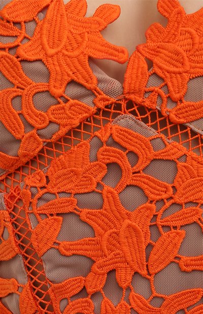 Платье SELF-PORTRAIT оранжевого цвета по цене 41200 руб., арт. SS21-089, фото 5 Платье SELF-PORTRAIT, арт. SS21-089, фото 5