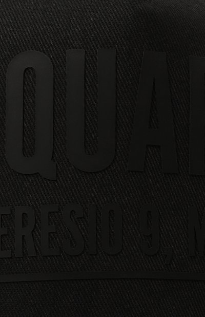 Хлопковая бейсболка DSQUARED2 черного цвета по цене 23650 руб., арт. BCM0531 05C00001, фото 3 Хлопковая бейсболка DSQUARED2, арт. BCM0531 05C00001, фото 3