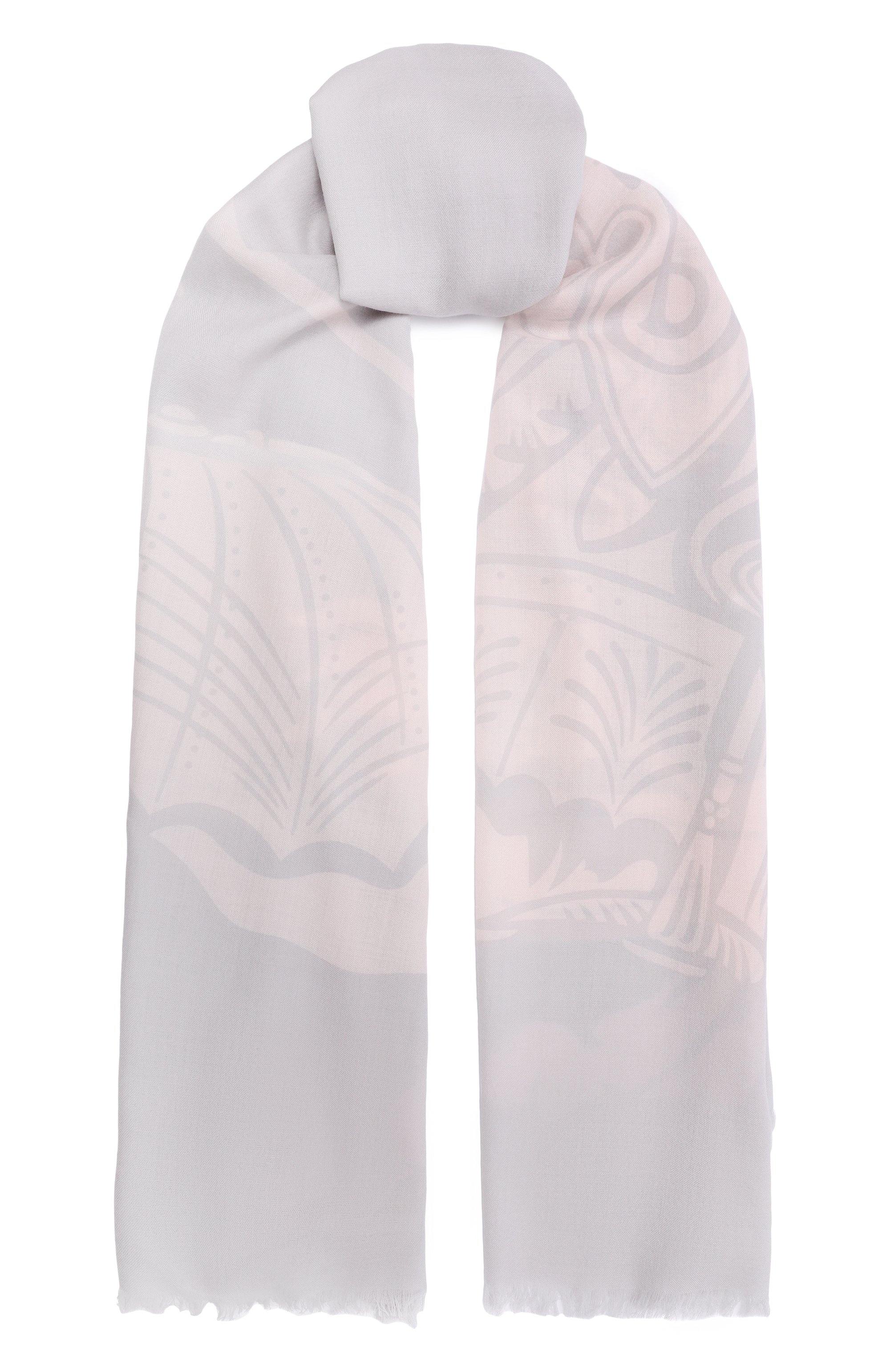 Шерстяной палантин BURBERRY серого цвета по цене 73950 руб., арт. 8113028, фото 1 Шерстяной палантин BURBERRY, арт. 8113028, фото 1