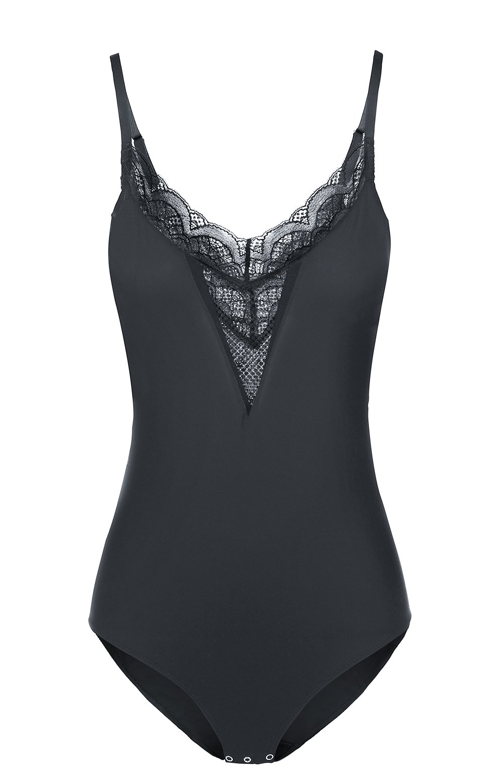 Боди на тонких бретельках с кружевной отделкой HANRO хаки цвета по цене 18650 руб., арт. 2157, фото 1 Боди на тонких бретельках с кружевной отделкой HANRO, арт. 2157, фото 1