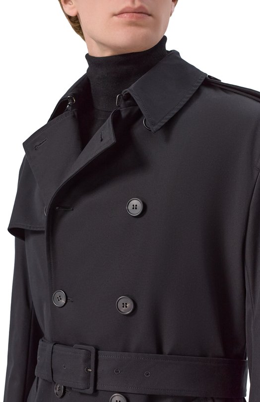 Тренч из хлопка и шелка MVST M26.2PM.0021/F082 Чёрный  M26.2PM.0021/F082 Фото 5