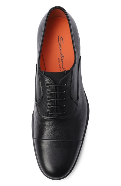 Кожаные оксфорды easy SANTONI черного цвета по цене 93150 руб., арт. MGEG18957NEAXHAS, фото 5 Кожаные оксфорды easy SANTONI, арт. MGEG18957NEAXHAS, фото 5