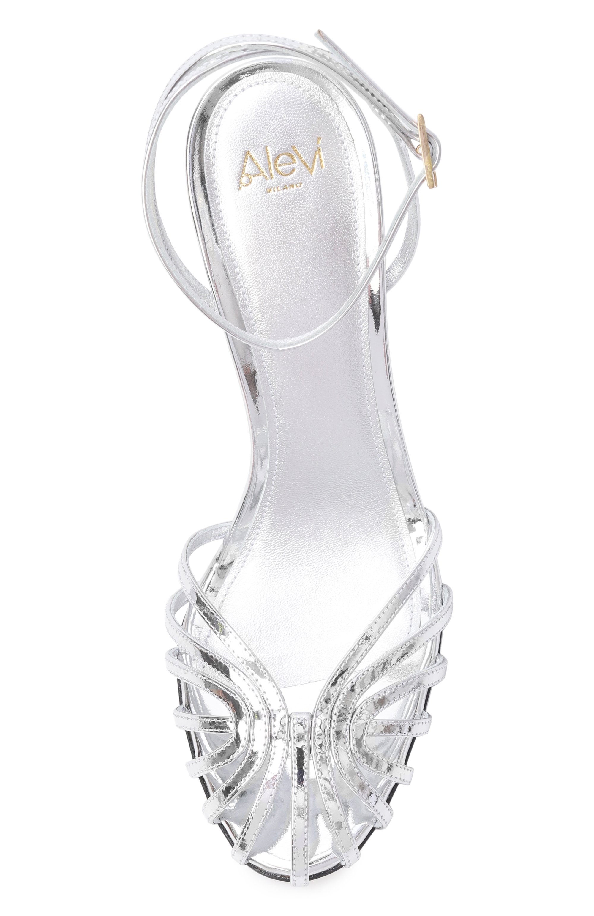 Кожаные босоножки blake 95 ALEVI MILANO, арт. L26SC003.R.0852601/MIRR0R LEATHER, фото 6