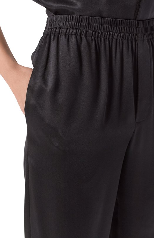 Шелковые брюки Saint Laurent 857172/Y7G27 Чёрный  857172/Y7G27 Фото 5