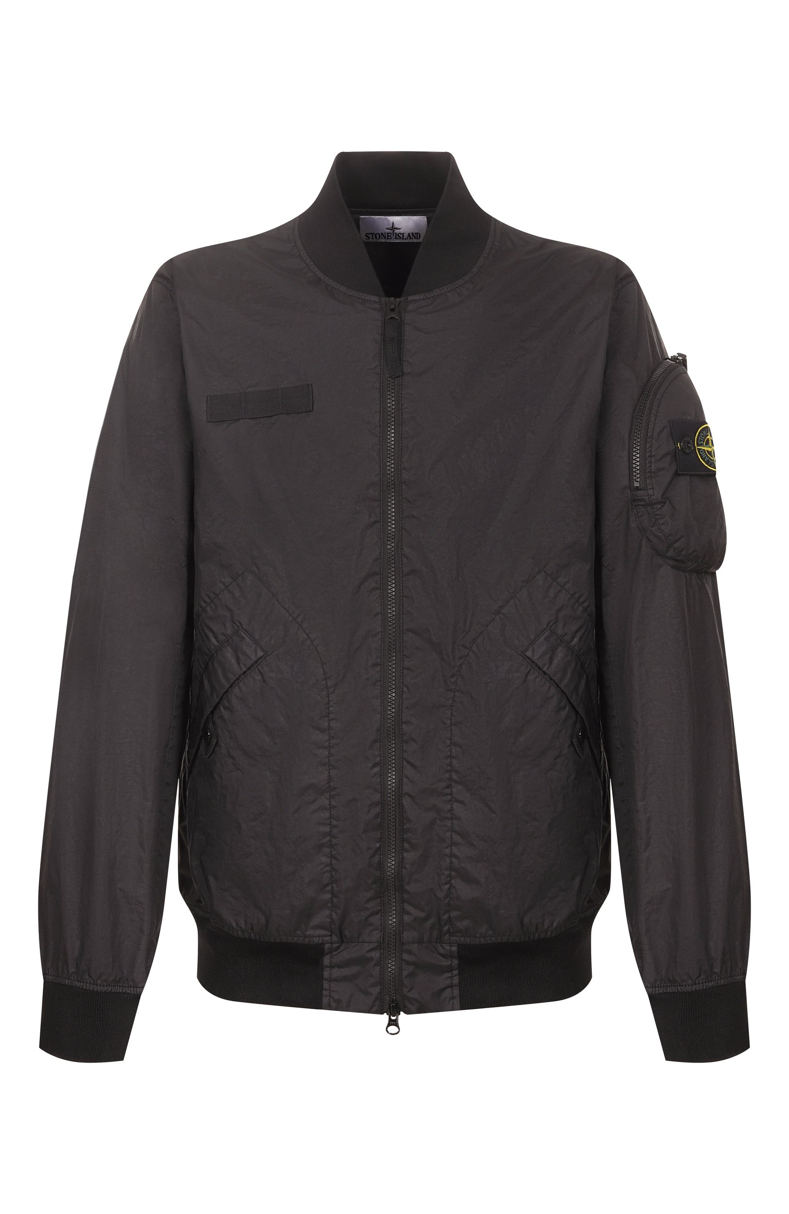Бомбер STONE ISLAND черного цвета по цене 99500 руб., арт. K1S154100004/S0A21, фото 1 Бомбер STONE ISLAND, арт. K1S154100004/S0A21, фото 1