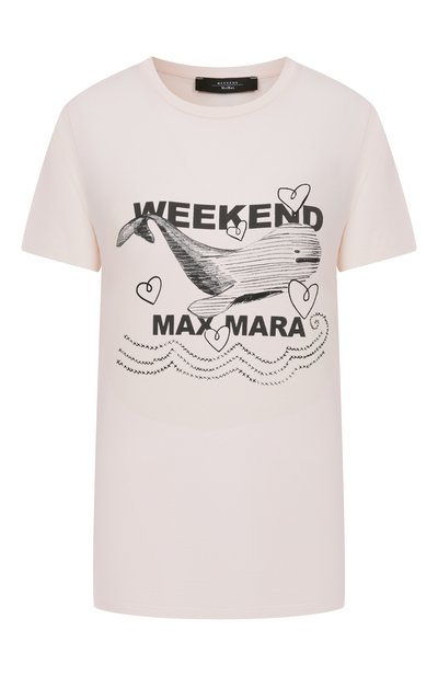 Женская хлопковая футболка WEEKEND MAX MARA, арт. GUGLIA