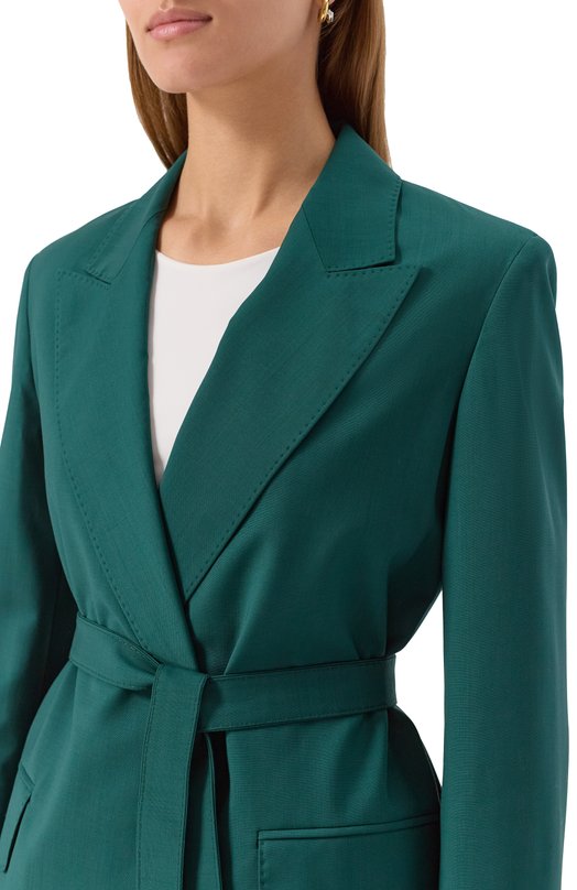 Шерстяной жакет Max Mara TALENT0 Зелёный  TALENT0 Фото 5
