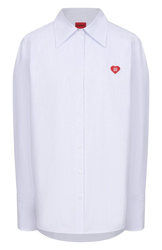 Хлопковая рубашка HUGO 50556370 Голубой 50556370