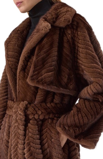 Шуба из норки GIULIA GURMAN коричневого цвета по цене 1890000 руб., арт. 5575DB, фото 5 Шуба из норки GIULIA GURMAN, арт. 5575DB, фото 5