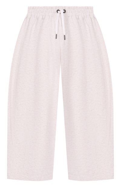 Детские хлопковые брюки BRUNELLO CUCINELLI кремового цвета по цене 55550 руб., арт. BH827E661B | Фото 1 Хлопковые брюки BRUNELLO CUCINELLI, арт. BH827E661B