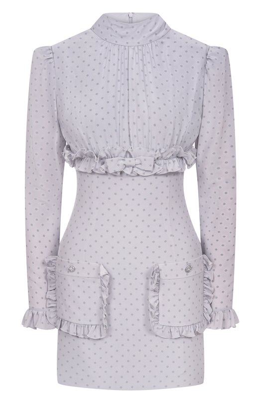 Шелковое платье Alessandra Rich FABX4302/F4686 Серый FABX4302/F4686