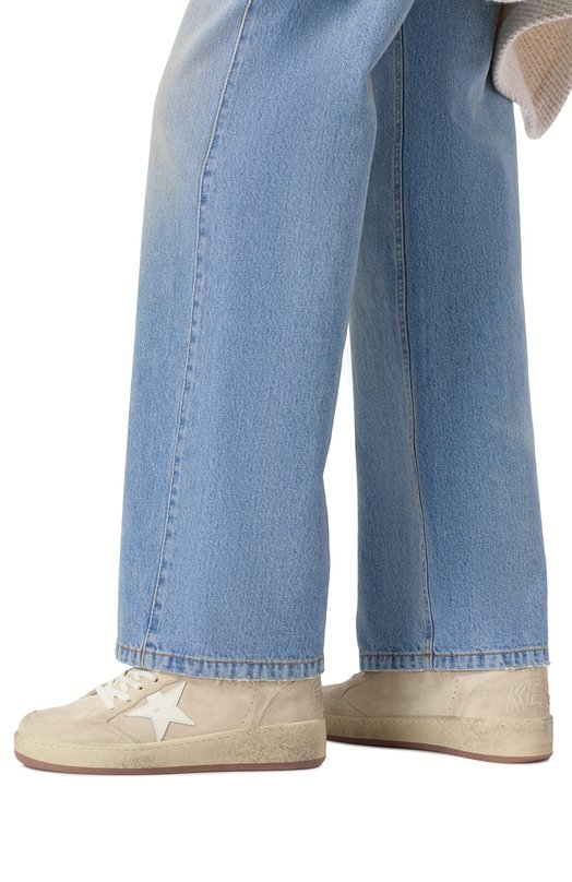 Замшевые кеды Ball Star Golden Goose Deluxe Brand GWF00804.F006967 Кремовый  GWF00804.F006967 Фото 2