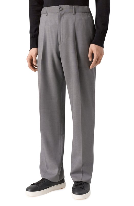 Шерстяные брюки Hevo T0RRECANNE24/L755 Серый  T0RRECANNE24/L755 Фото 3