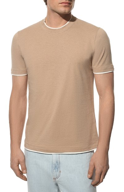 Хлопковая футболка BRUNELLO CUCINELLI, арт. 221M0T617427, фото 3