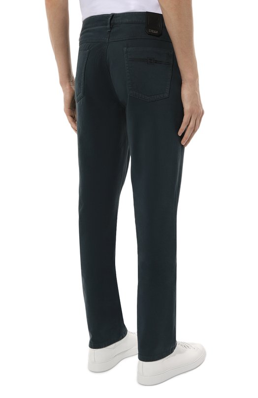 Брюки из хлопка и кашемира Zilli J5T004M0163VZGVP0 Зелёный  J5T004M0163VZGVP0 Фото 4