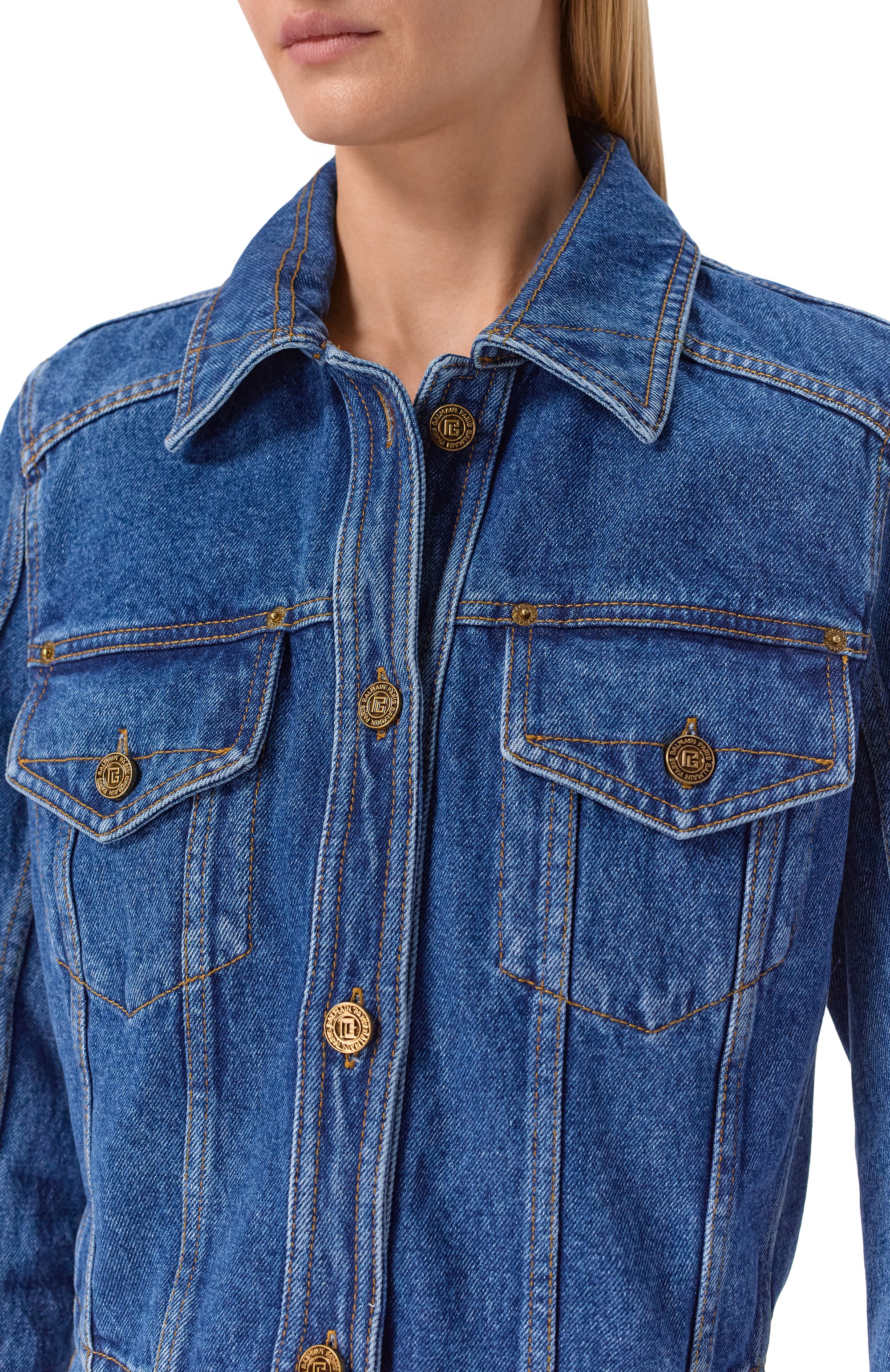 Джинсовая куртка BALMAIN, арт. GF1TC215/DG08, фото 5