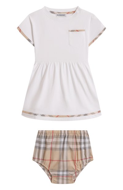 Хлопковый комплект из платья и шорт BURBERRY, арт. 8109060
