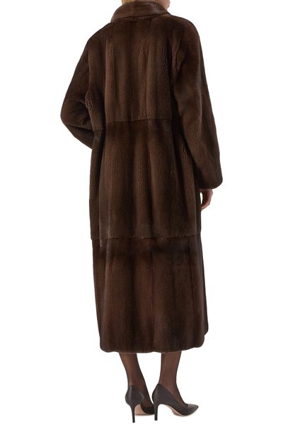 Шуба из норки MVST темно-коричневого цвета по цене 2085000 руб., арт. M011A/MINK BROWN, фото 4 Шуба из норки MVST, арт. M011A/MINK BROWN, фото 4