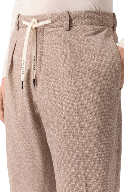 Хлопковые брюки Circolo 1901 CN5262 Коричневый  CN5262 Фото 5