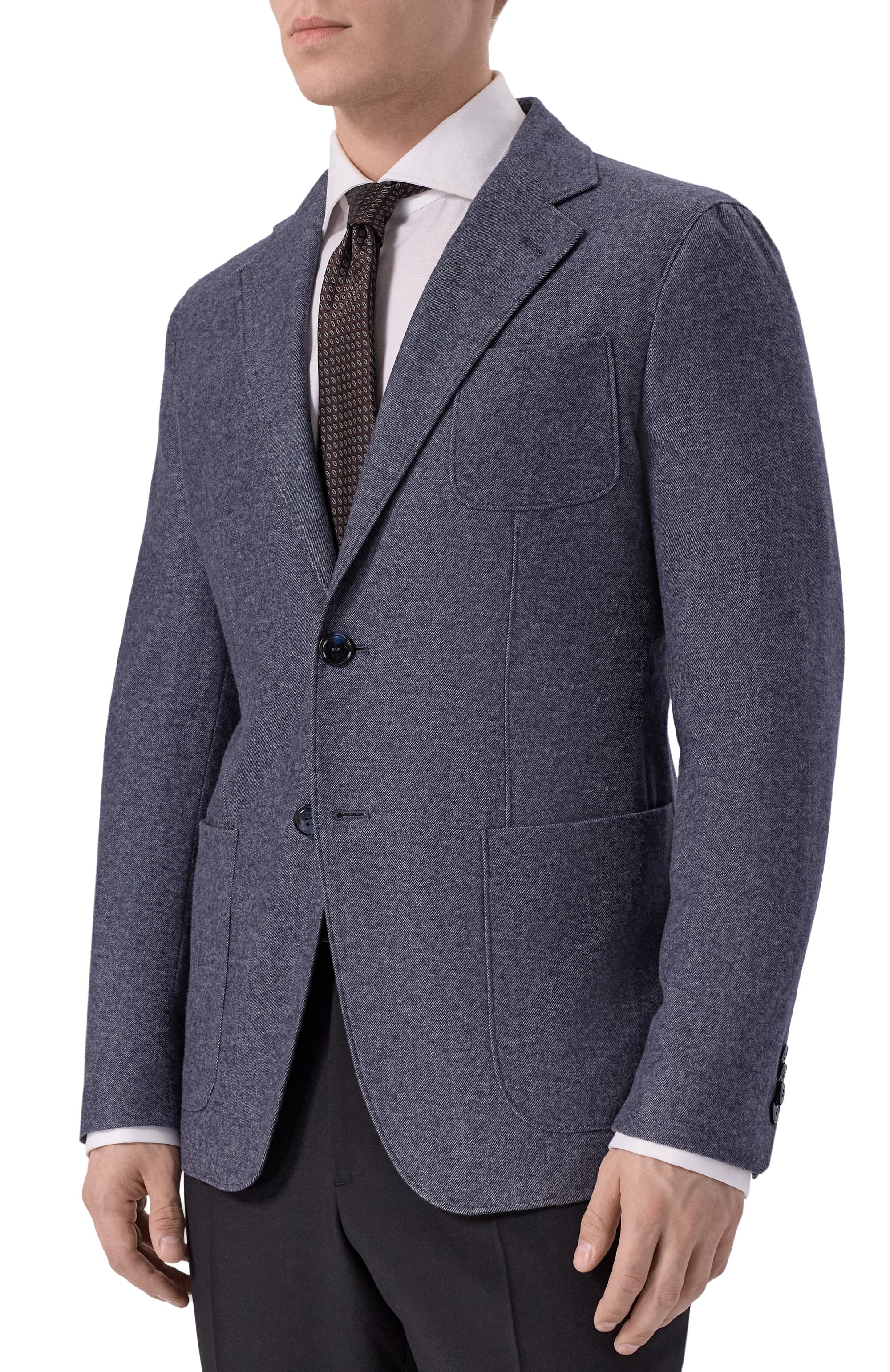 Пиджак из кашемира и хлопка GIORGIO ARMANI, арт. GM000140/TE17854, фото 4