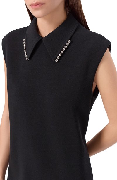 Шерстяное платье JIL SANDER черного цвета по цене 284500 руб., арт. J03CT0569/J20328, фото 4 Шерстяное платье JIL SANDER, арт. J03CT0569/J20328, фото 4