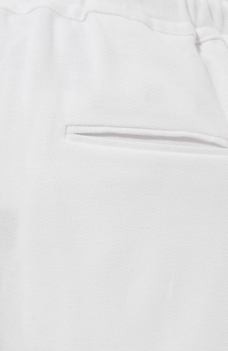 Мужские хлопковые шорты KITON белого цвета, арт. UPSH0RTH08801 | Фото 5 (Длина Шорты М: До колена; Материал внешний: Хлопок; Стили: Спорт-шик, Кэжуэл; Случай: Повседневный; Принт: Без принта; Автоматизация состава: Проставлено; Детали: Б�ез декора; Автоматизация ТО: Проставлено)