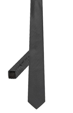 Мужской шелковый галстук GIORGIO ARMANI черного цвета, арт. GM000800/TE13670 | Фото 3 (Материал: Текстиль, Шелк; Нос: Не проставлено; Принт: С принтом)