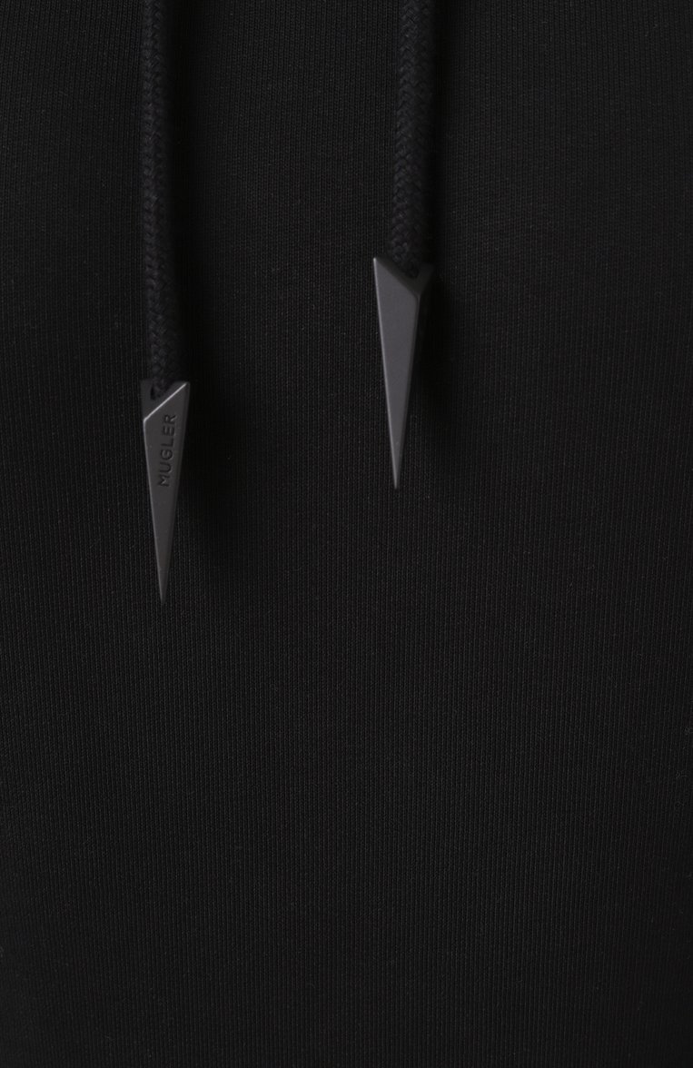 Женское хлопковое боди MUGLER черного цвета, арт. 25P3B002566018 | Фото 6 (Рукава: Длинные; Женское Кросс-�КТ: Боди-одежда; Стили: Кэжуэл; Материал внешний: Хлопок)