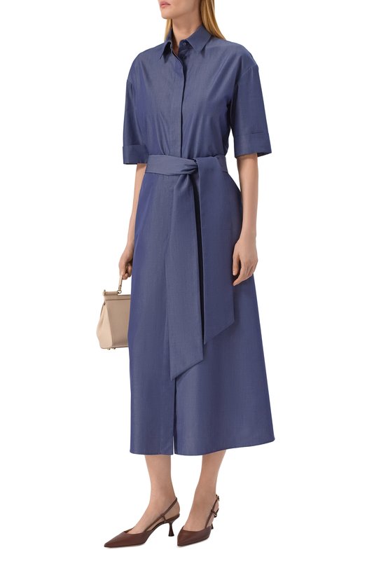 Платье из хлопка и шелка MVST M26.CSW.D402/EM0LGA Синий  M26.CSW.D402/EM0LGA Фото 2